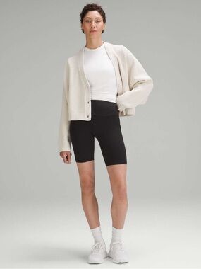 Lululemon Cotton-Blend Crewneck Cardigan